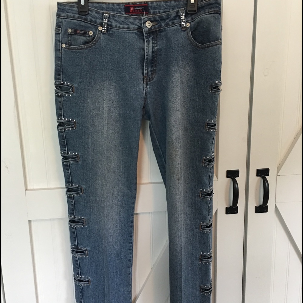 Platinum plush jeans